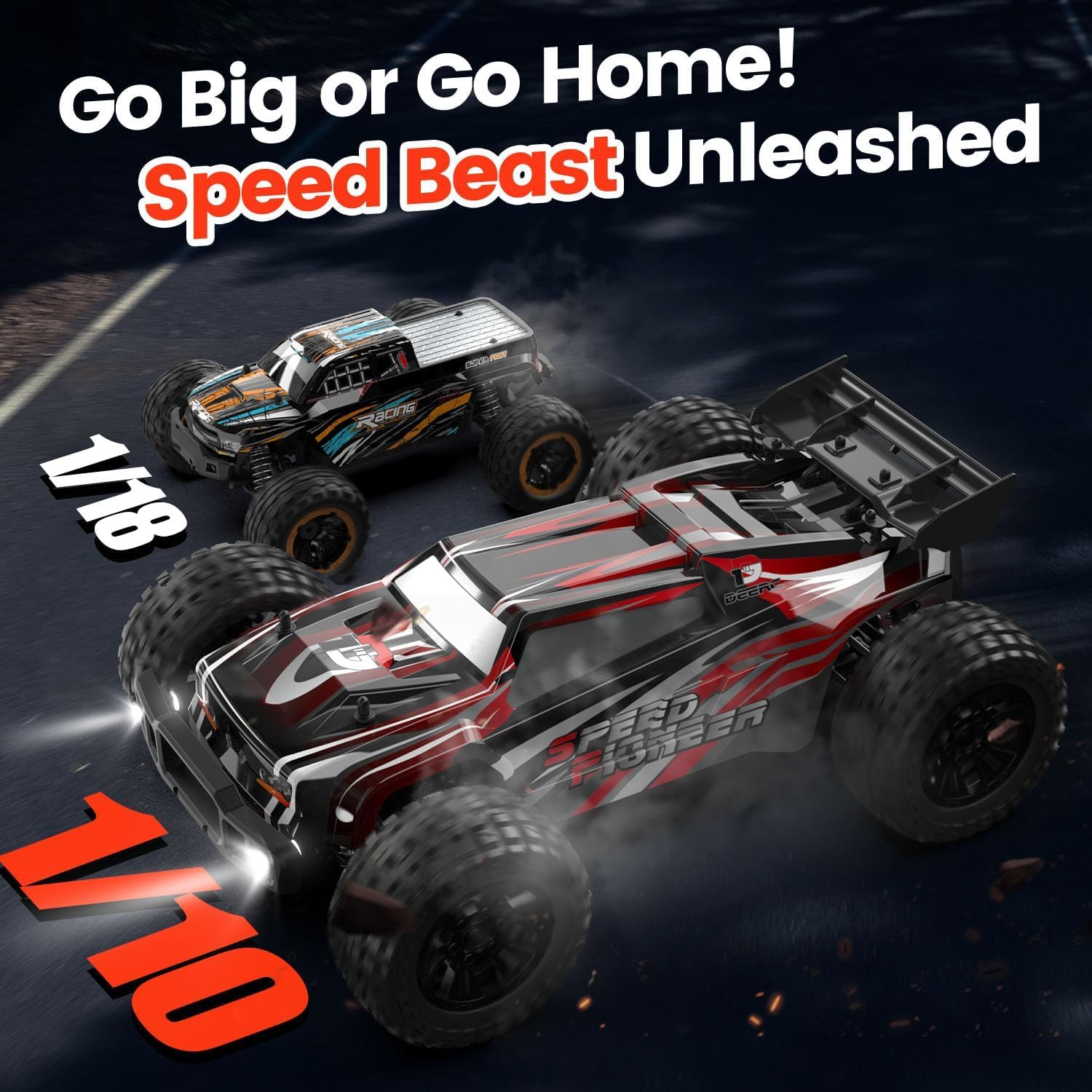 1:10 Scale Large RC Car with D - Rc Hobby Grade Monster Truck recension och pris